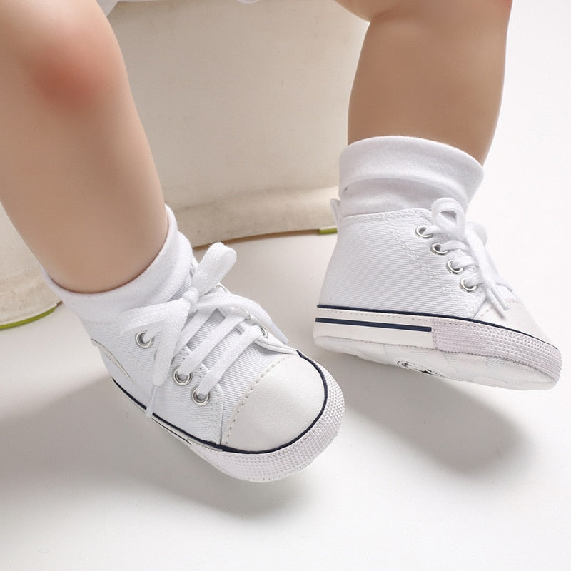 Baby Canvas Classic Sneakers Newborn Print Star Sports Baby Boys Girls First Walkers Shoes Infant Toddler Anti-slip Baby Shoes